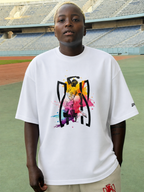 Racheal Kundananji - Watercolor - Unisex Oversized High Neck Blaster Shirt